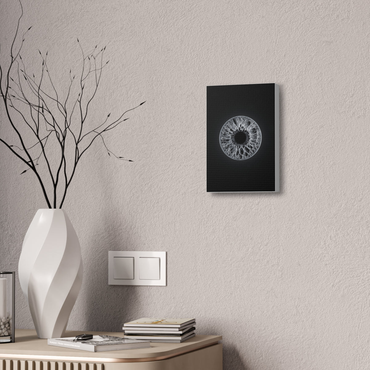 BLXNTT Iris – Lace Web Gray Glossy Canvas