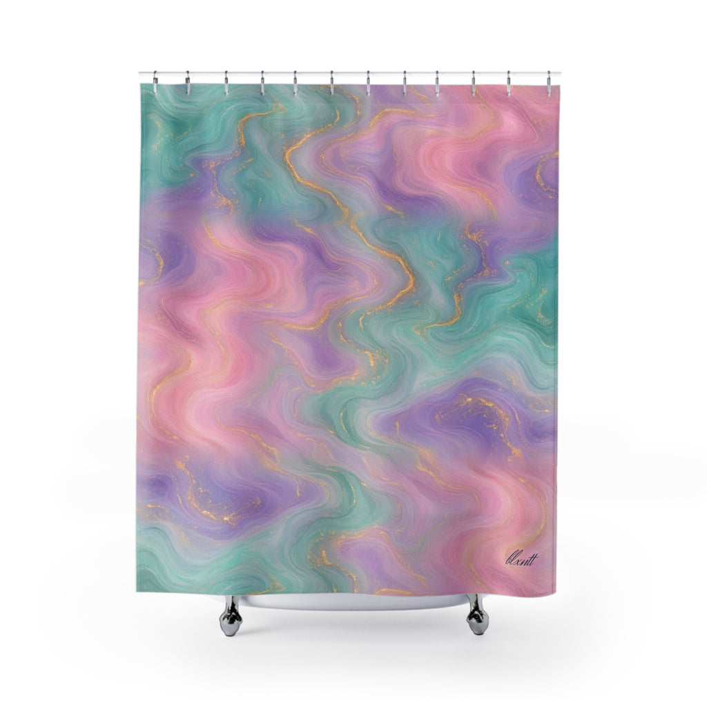 Pastel Marble Shower Curtain