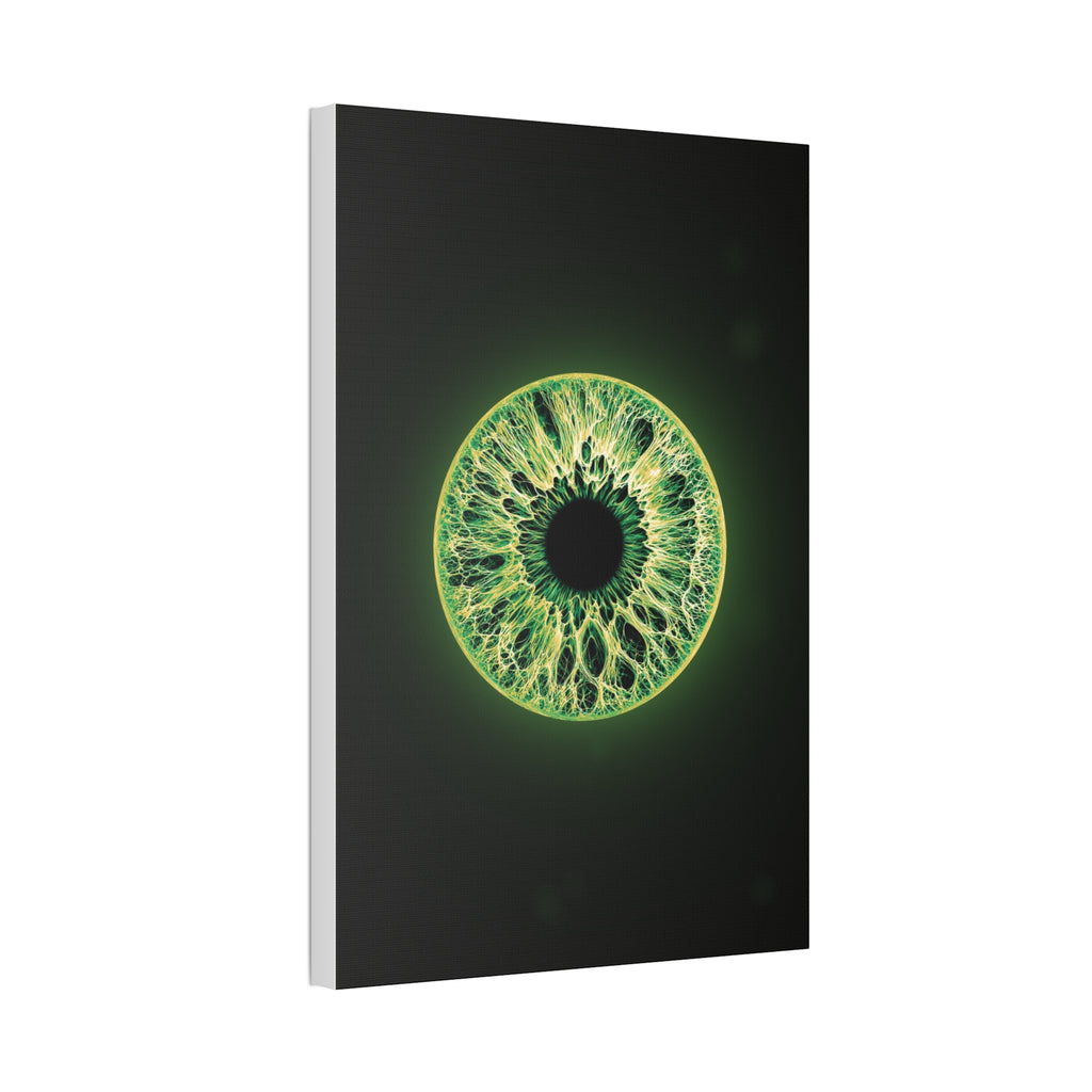 BLXNTT Iris – Lace Web Emerald Gold Glossy Canvas