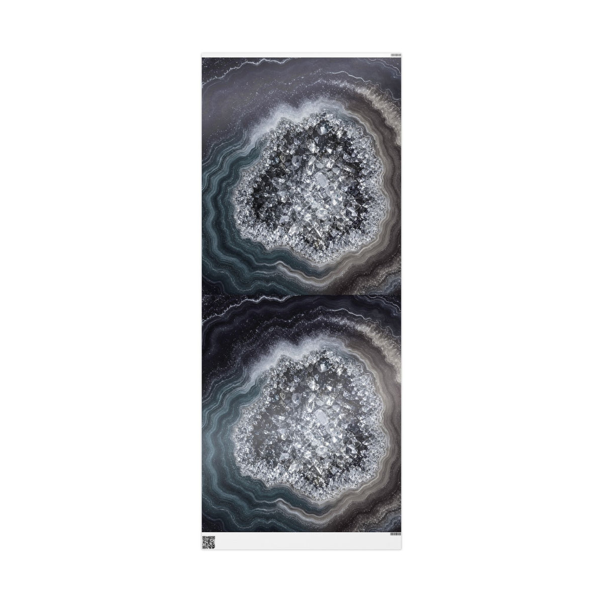 Geode Core - Silver Smoke Wrapping Paper
