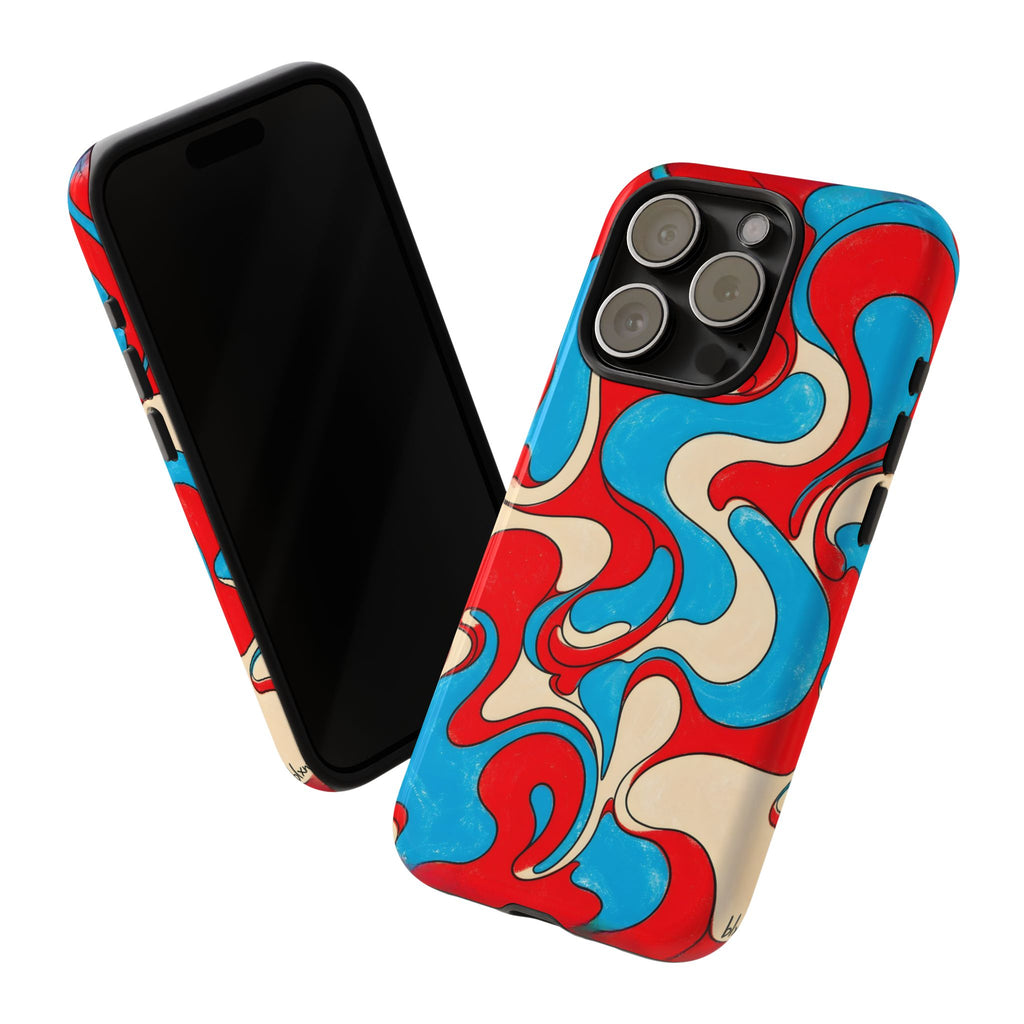 Fillmore Flow - Red, Cyan & Cream Phone Case