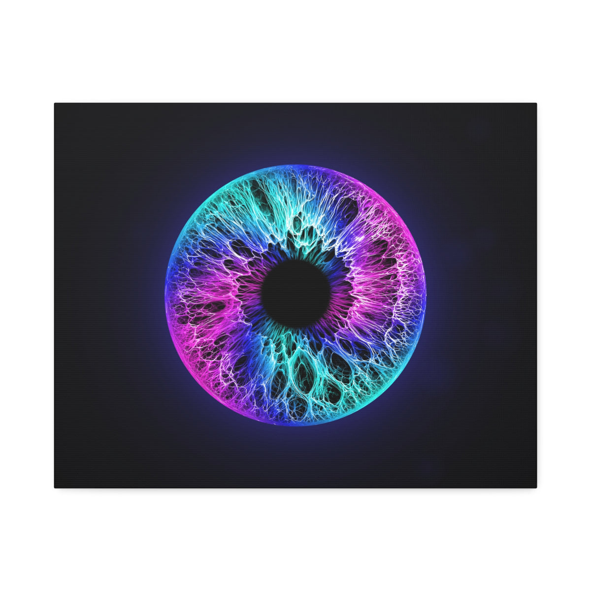 BLXNTT Iris – Lace Web Galaxy Teal Magenta Glossy Canvas