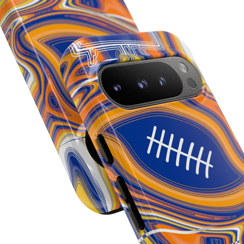 Royal Blue & Yellow Trippy Football Phone Case