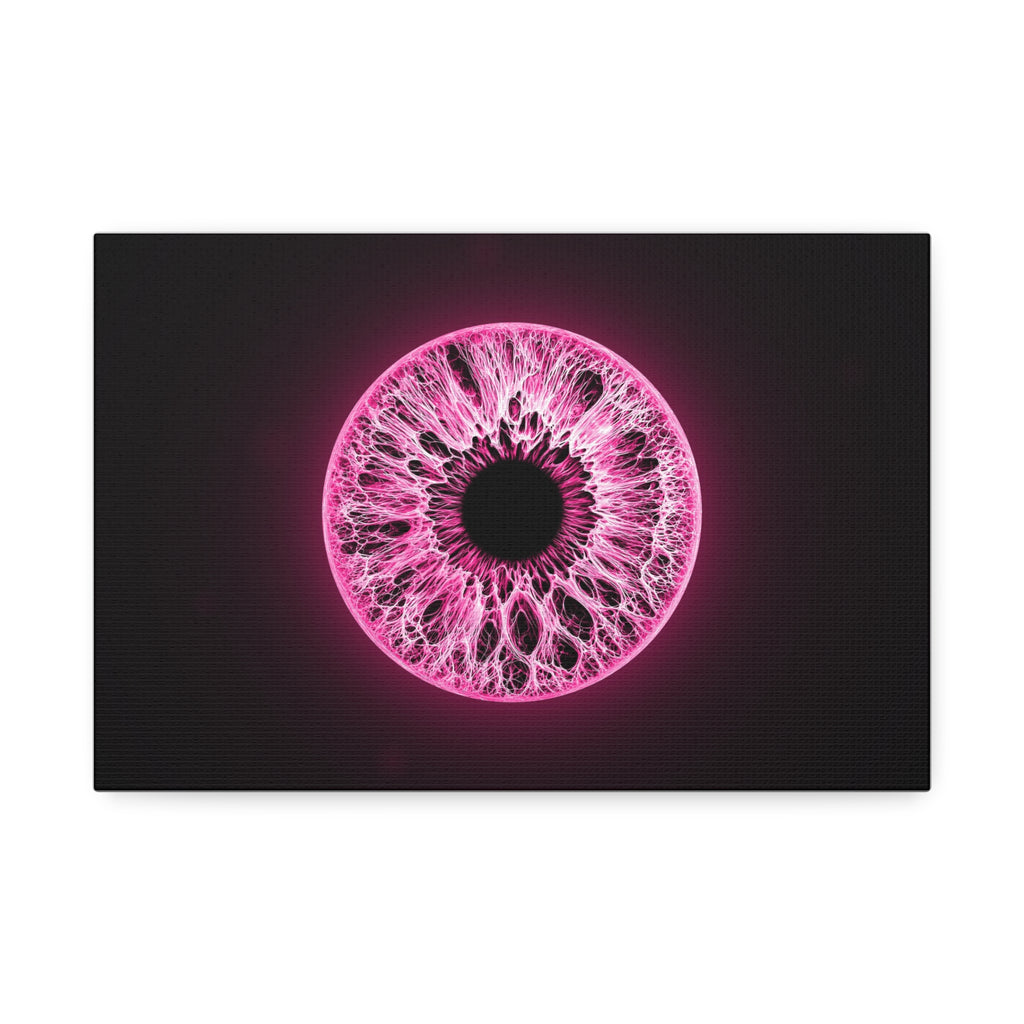 BLXNTT Iris – Lace Web Neon Pink Glossy Canvas