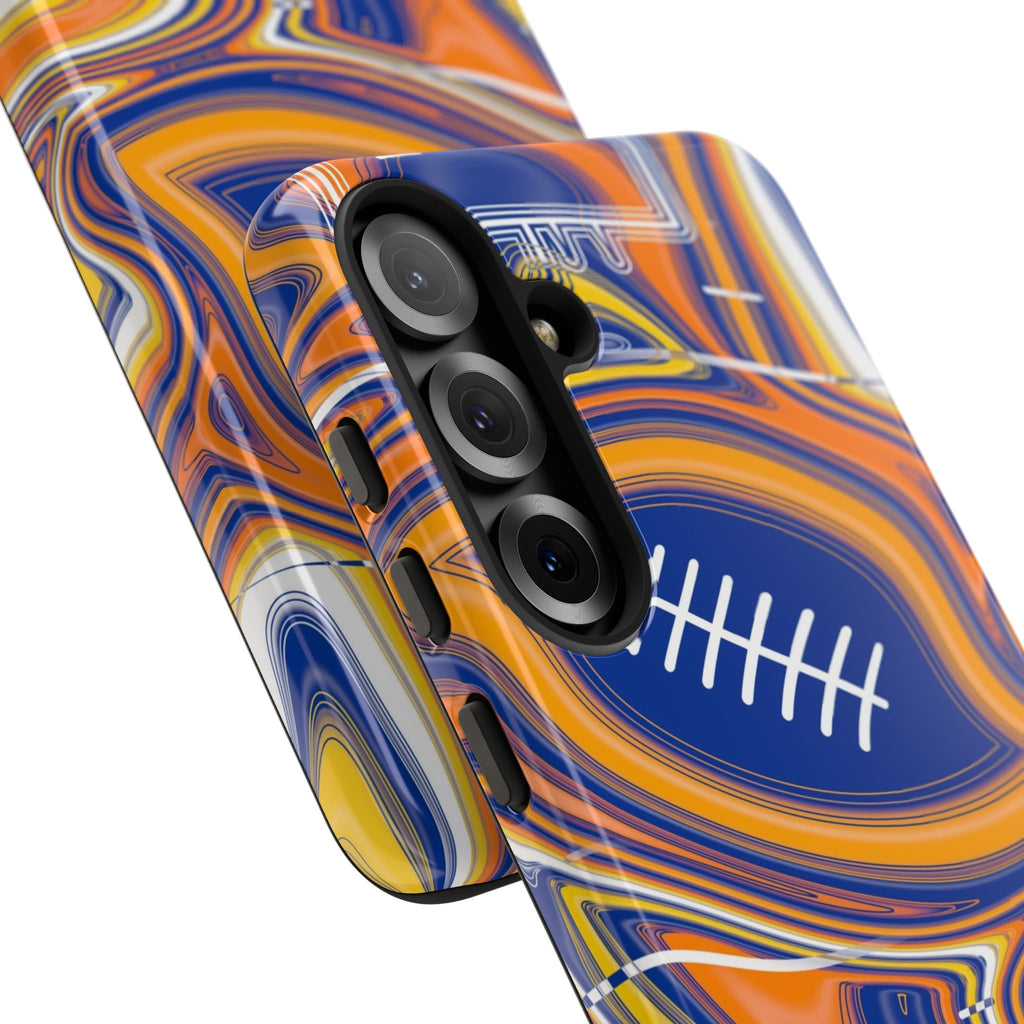 Royal Blue & Yellow Trippy Football Phone Case