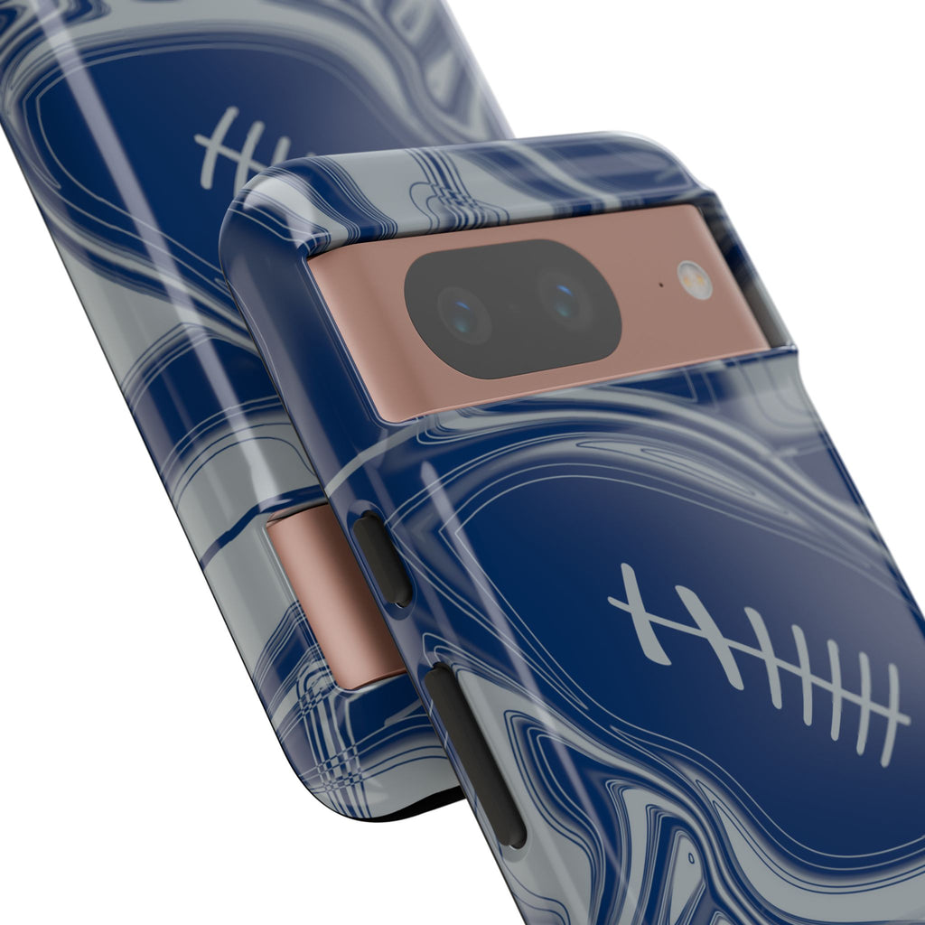 Blue & Gray Trippy Football Phone Case