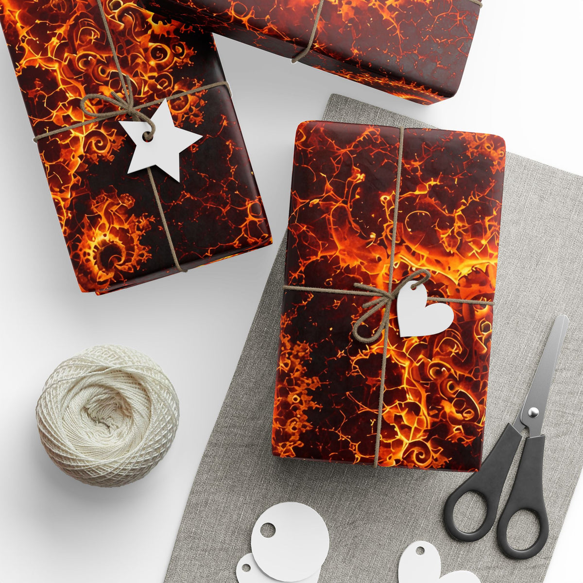 Copper Infinity - Molten Lava Wrapping Paper