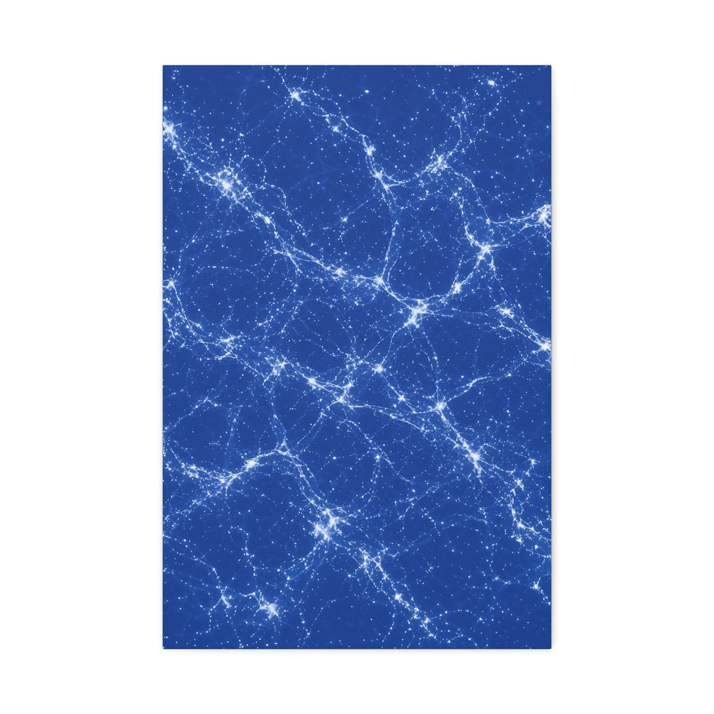 Neon Mycelium - Blueprint Glossy Canvas