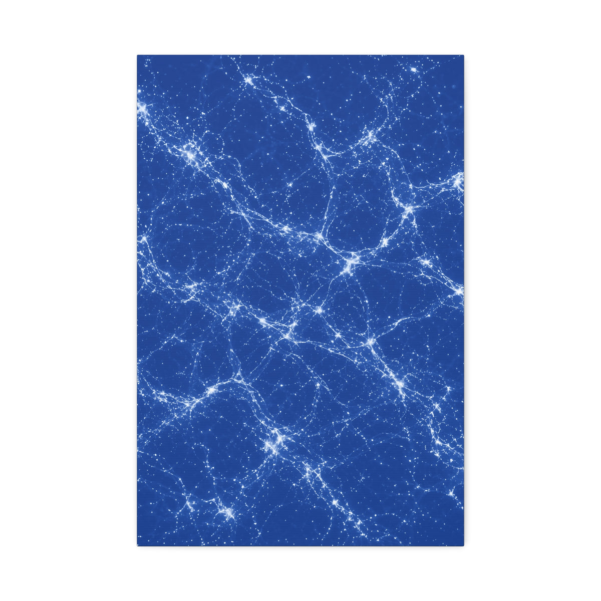 Neon Mycelium - Blueprint Glossy Canvas