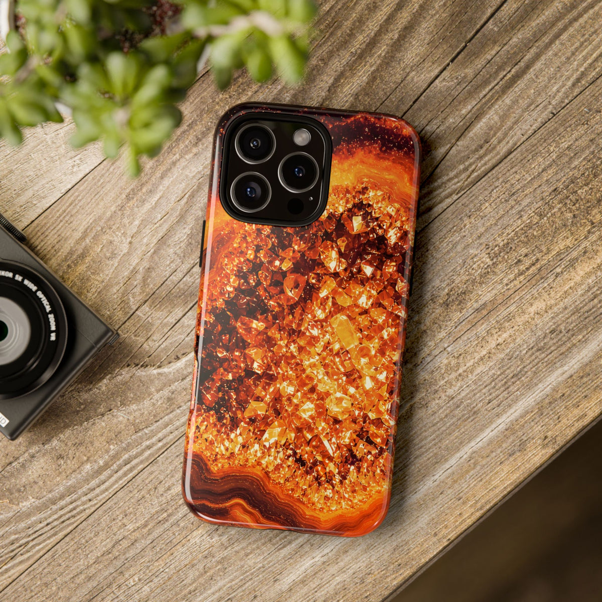 Geode Core - Molten Lava Phone Case