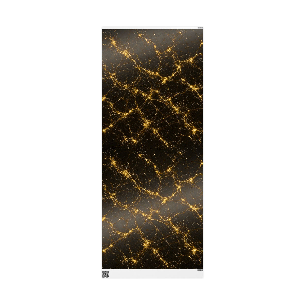 Neon Mycelium - Gold Filigree Wrapping Paper