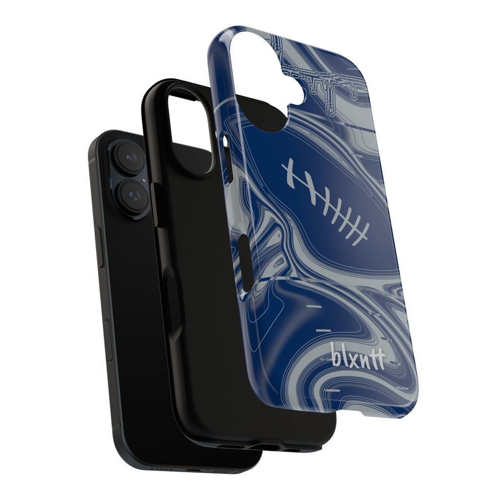Blue & Gray Trippy Football Phone Case