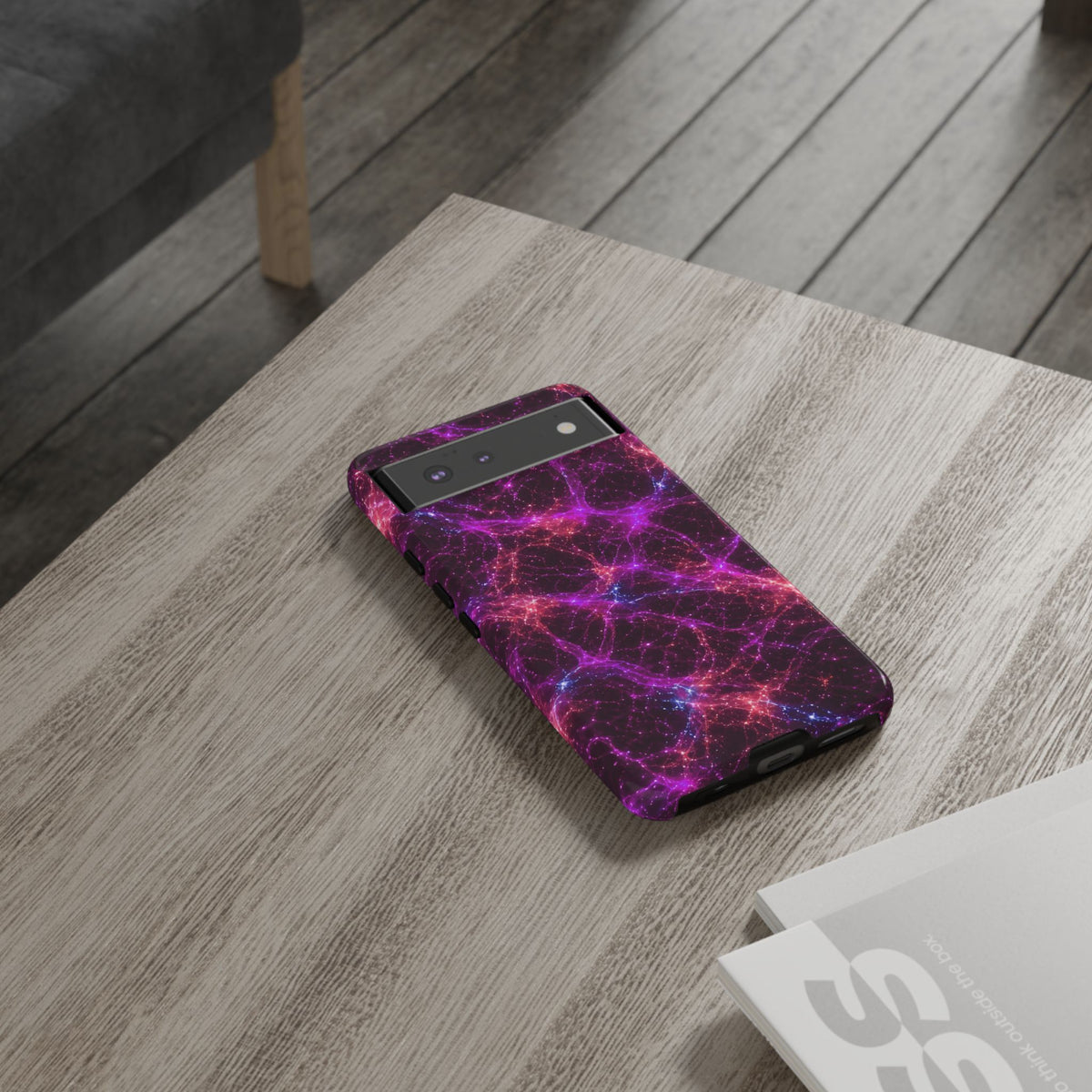 Neon Mycelium - Ember Orchid Phone Case