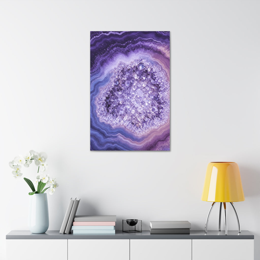 Geode Core - Lilac Dream Glossy Canvas