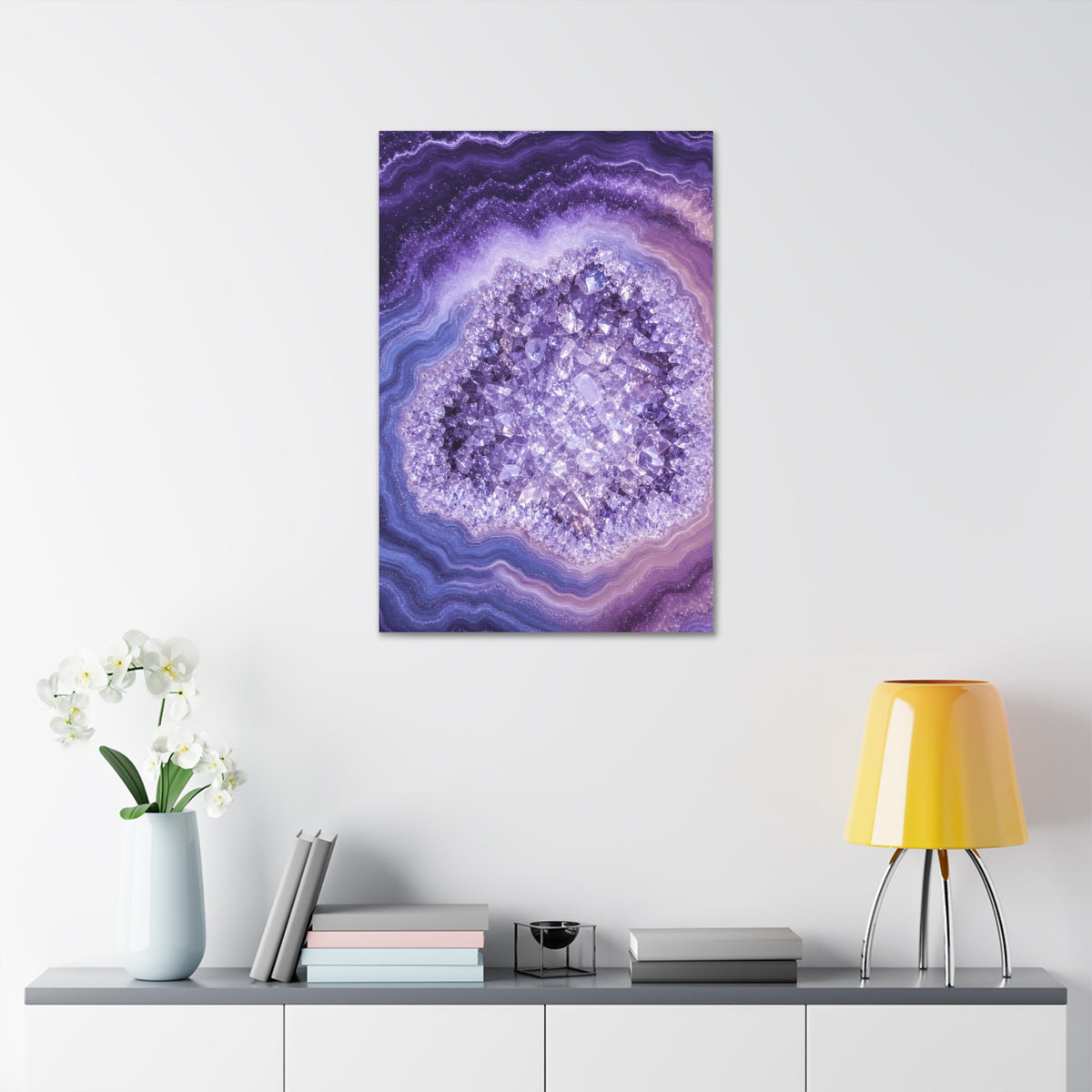 Geode Core - Lilac Dream Glossy Canvas