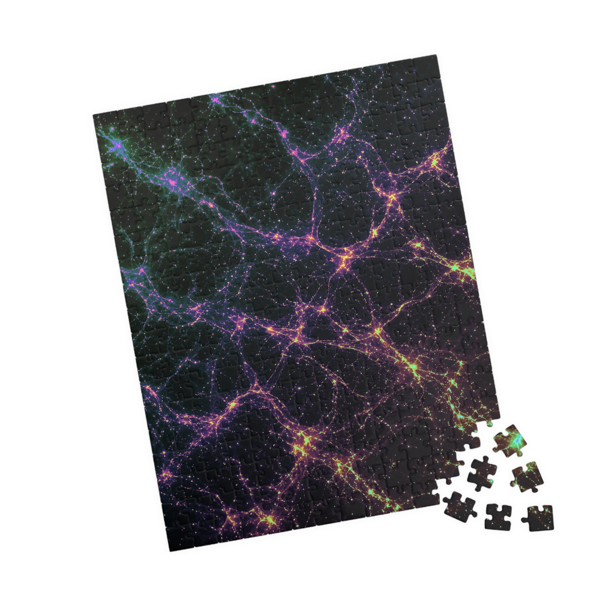 Neon Mycelium - Holographic Jigsaw Puzzle