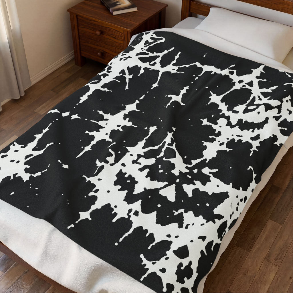 White Spiderweb Pumpkin Blanket