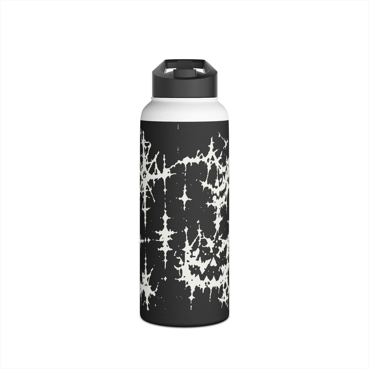 White Spiderweb Pumpkin Water Bottle