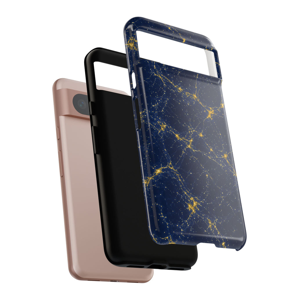 Neon Mycelium - Mustard Navy Phone Case