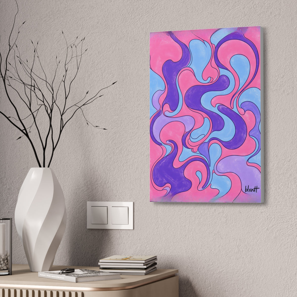 Fillmore Flow - Cotton Candy Glossy Canvas