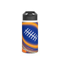 Royal Blue & Yellow Trippy Football Water Bottle