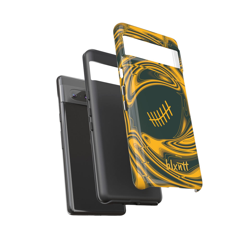 Green & Gold Trippy Football Phone Case