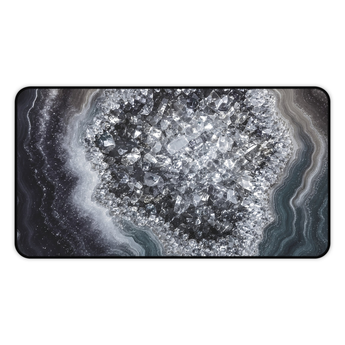 Geode Core - Silver Smoke Desk Mat