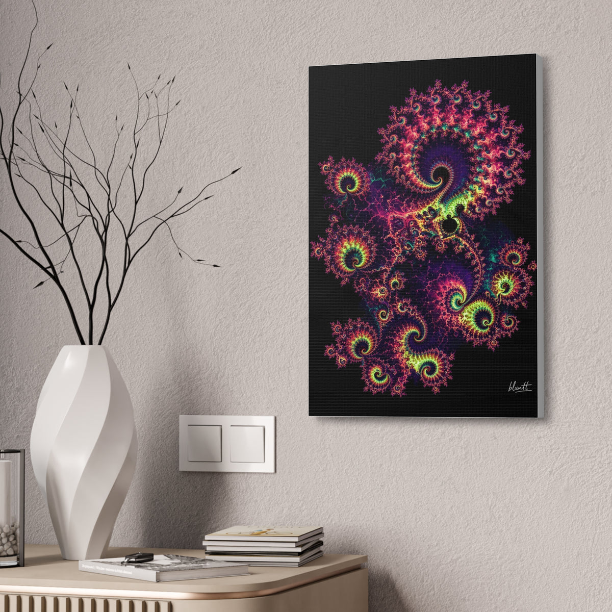 Copper Infinity - Blacklight Glossy Canvas