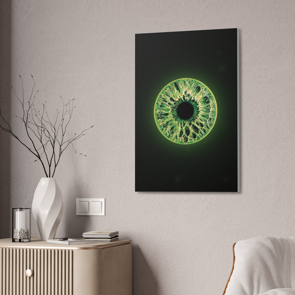 BLXNTT Iris – Lace Web Emerald Gold Glossy Canvas