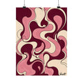 Fillmore Flow - Burgundy & Blush Poster