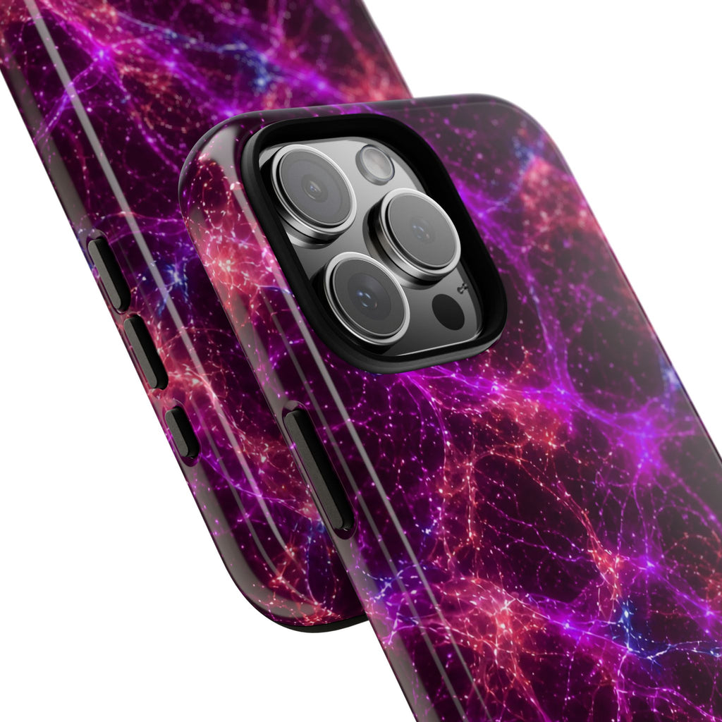 Neon Mycelium - Ember Orchid Phone Case