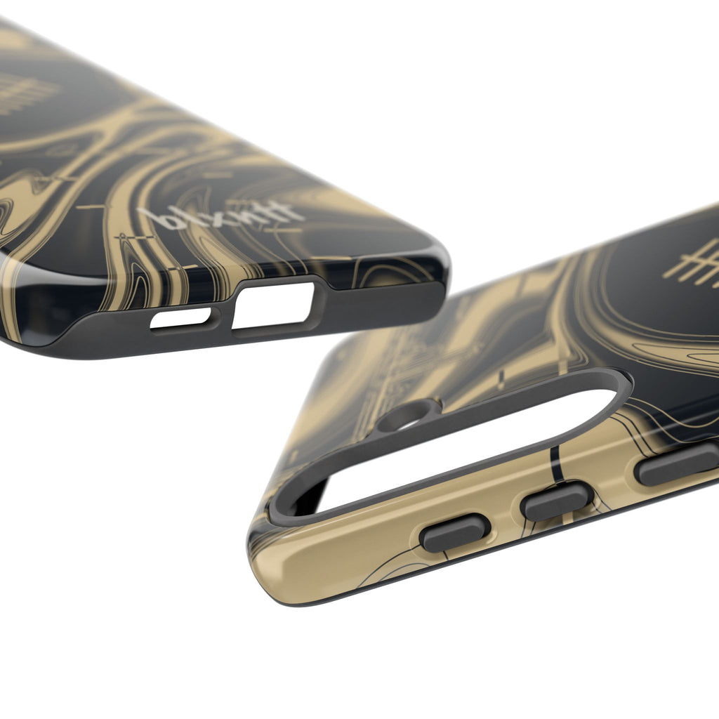 Old Gold & Black Trippy Football Phone Case