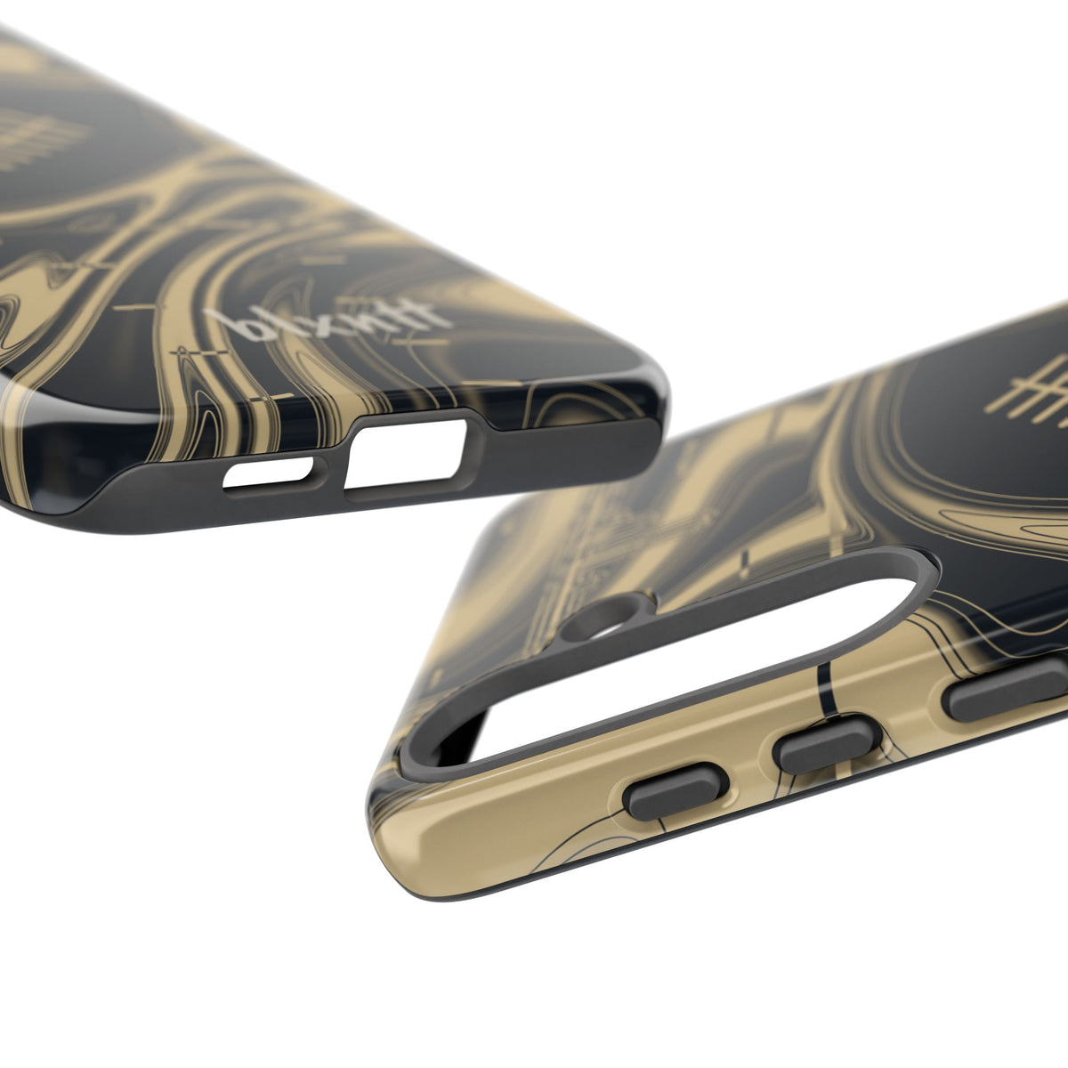 Old Gold & Black Trippy Football Phone Case