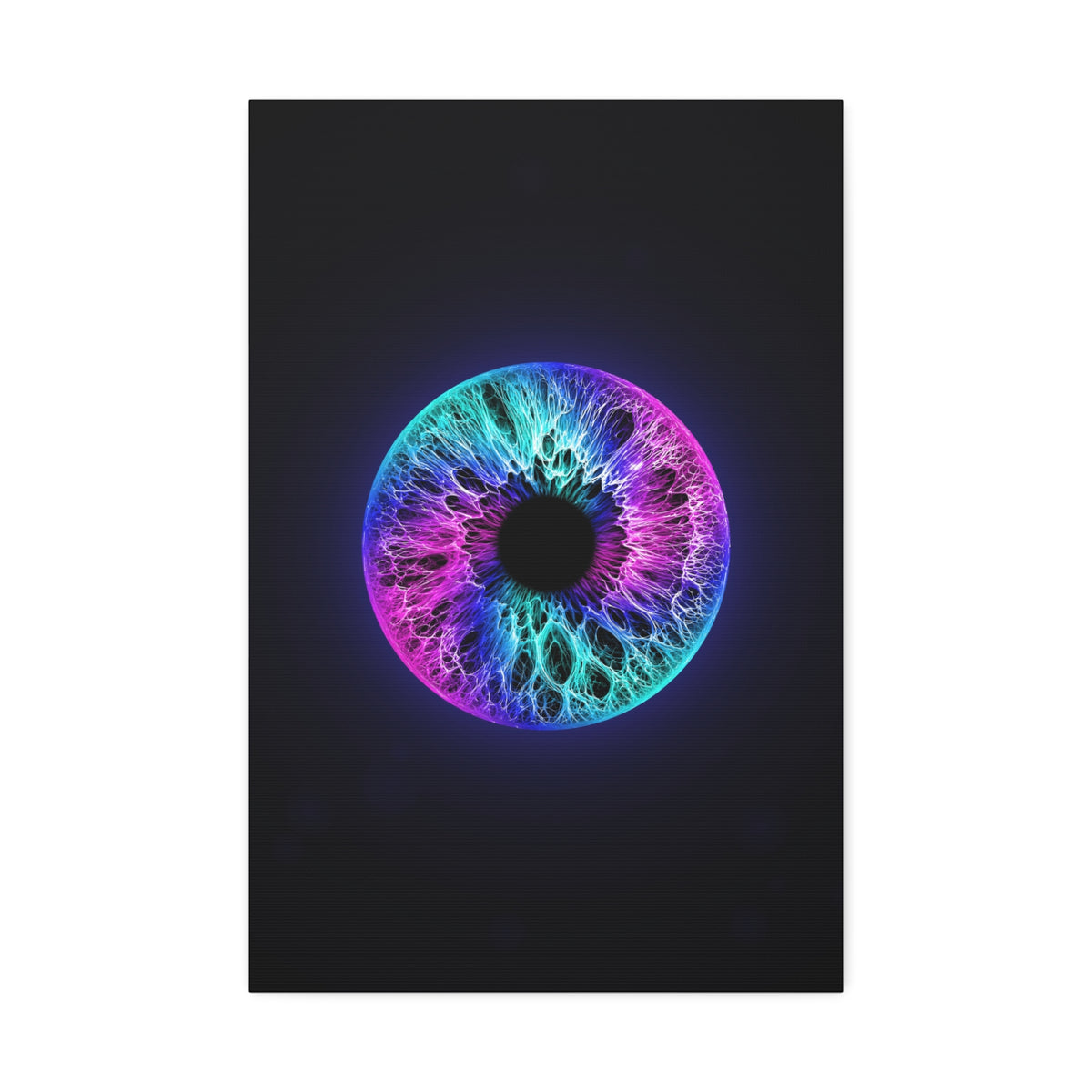 BLXNTT Iris – Lace Web Galaxy Teal Magenta Glossy Canvas