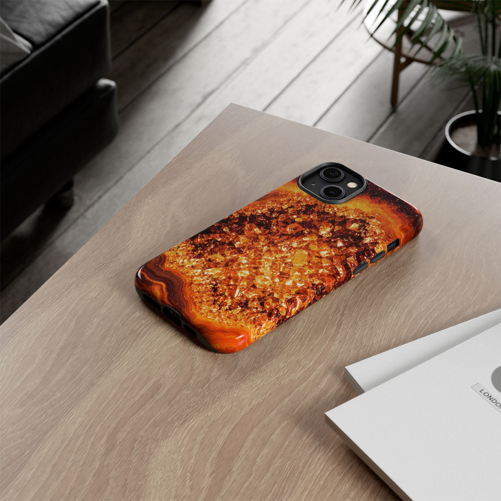 Geode Core - Molten Lava Phone Case