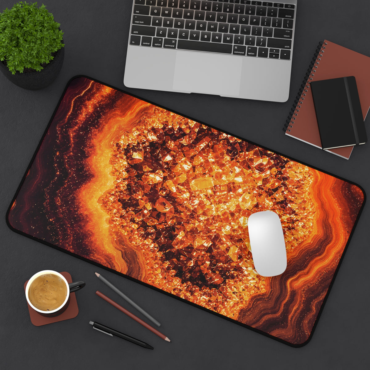 Geode Core - Molten Lava Desk Mat