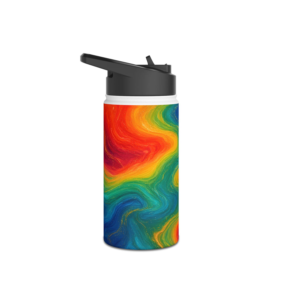 Rainbow Marble Water Bottle