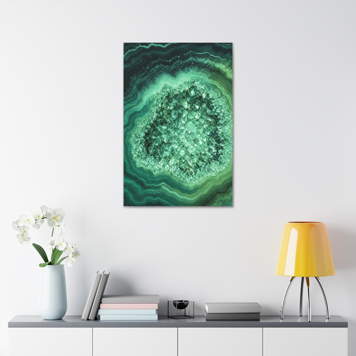 Geode Core - Jade Temple Glossy Canvas