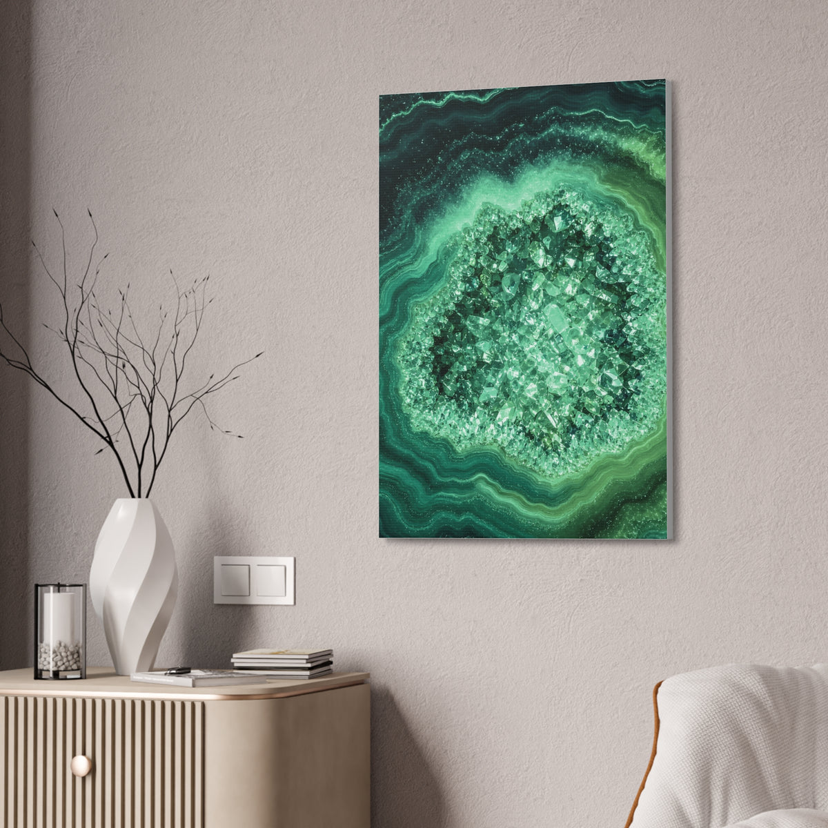 Geode Core - Jade Temple Glossy Canvas