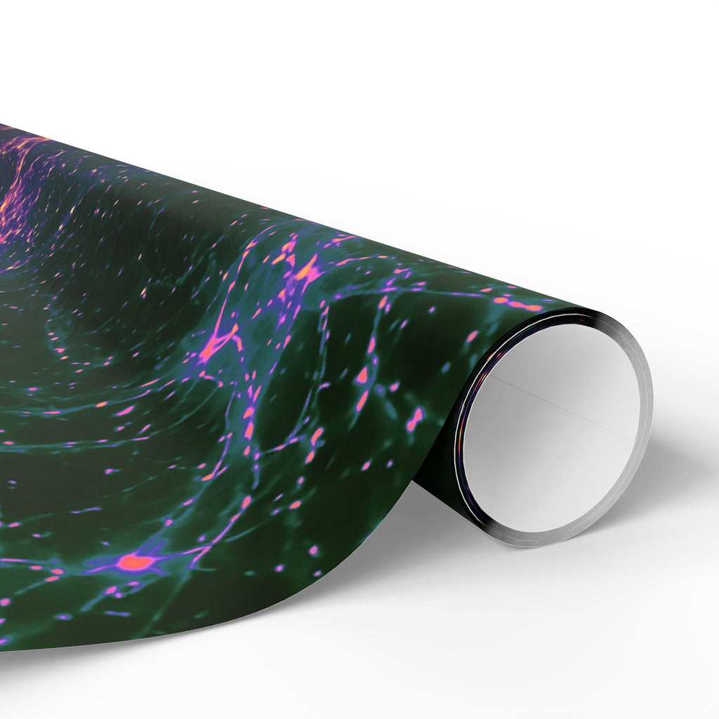 Neon Mycelium - Holographic Wrapping Paper