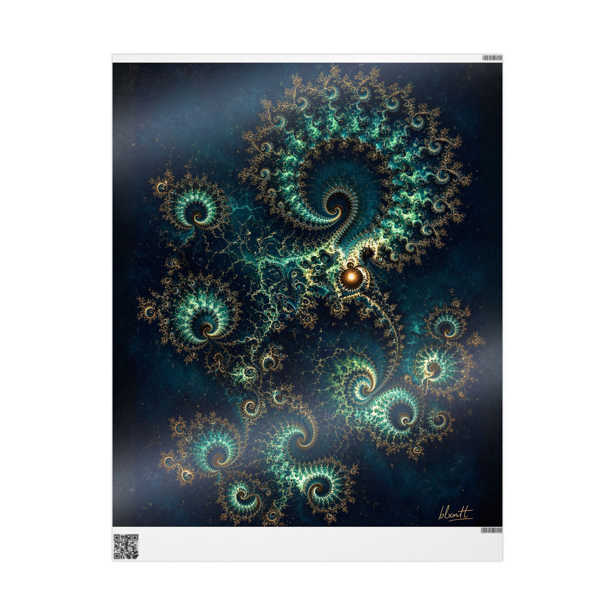 Copper Infinity - Peacock Wrapping Paper