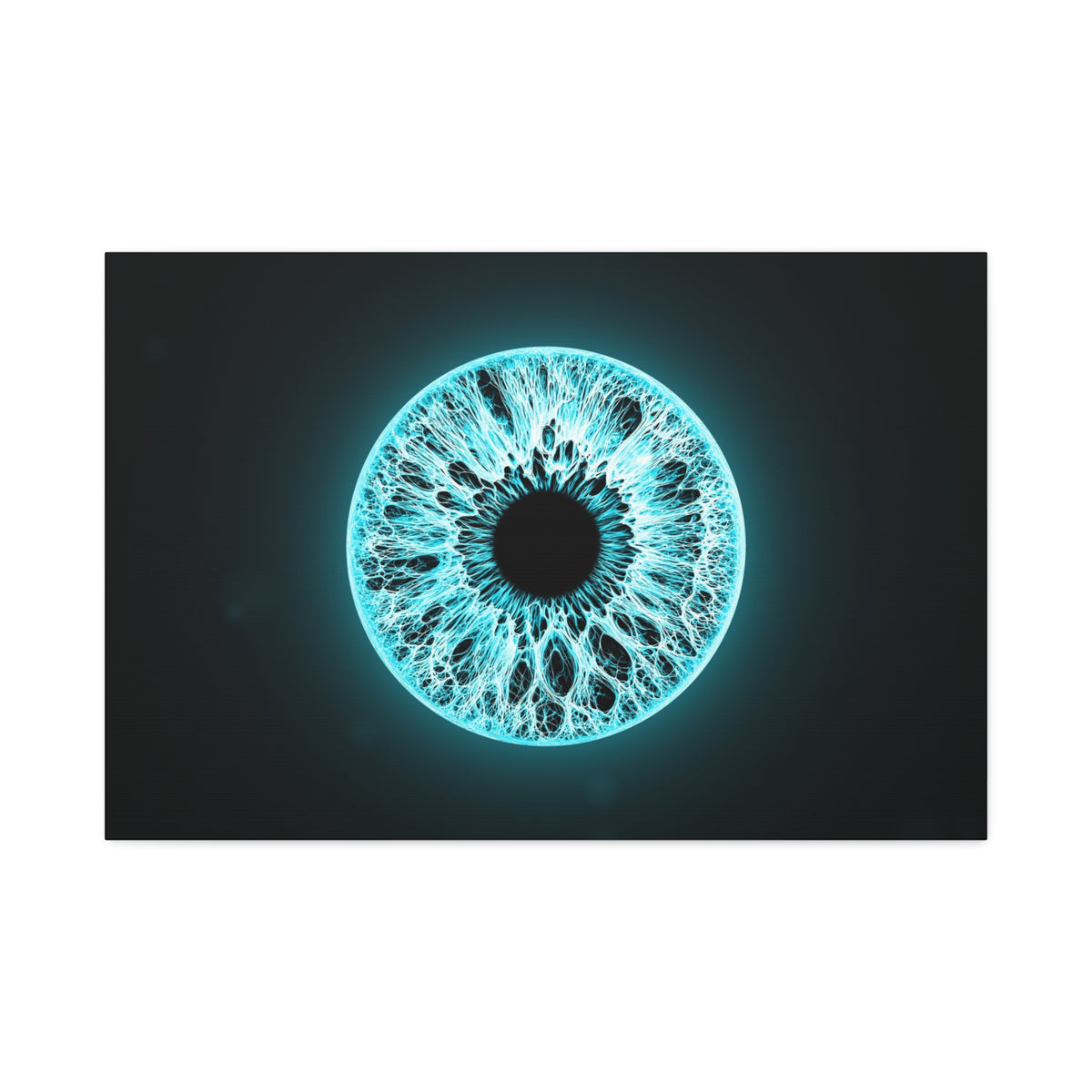 BLXNTT Iris – Lace Web Electric Cyan Glossy Canvas