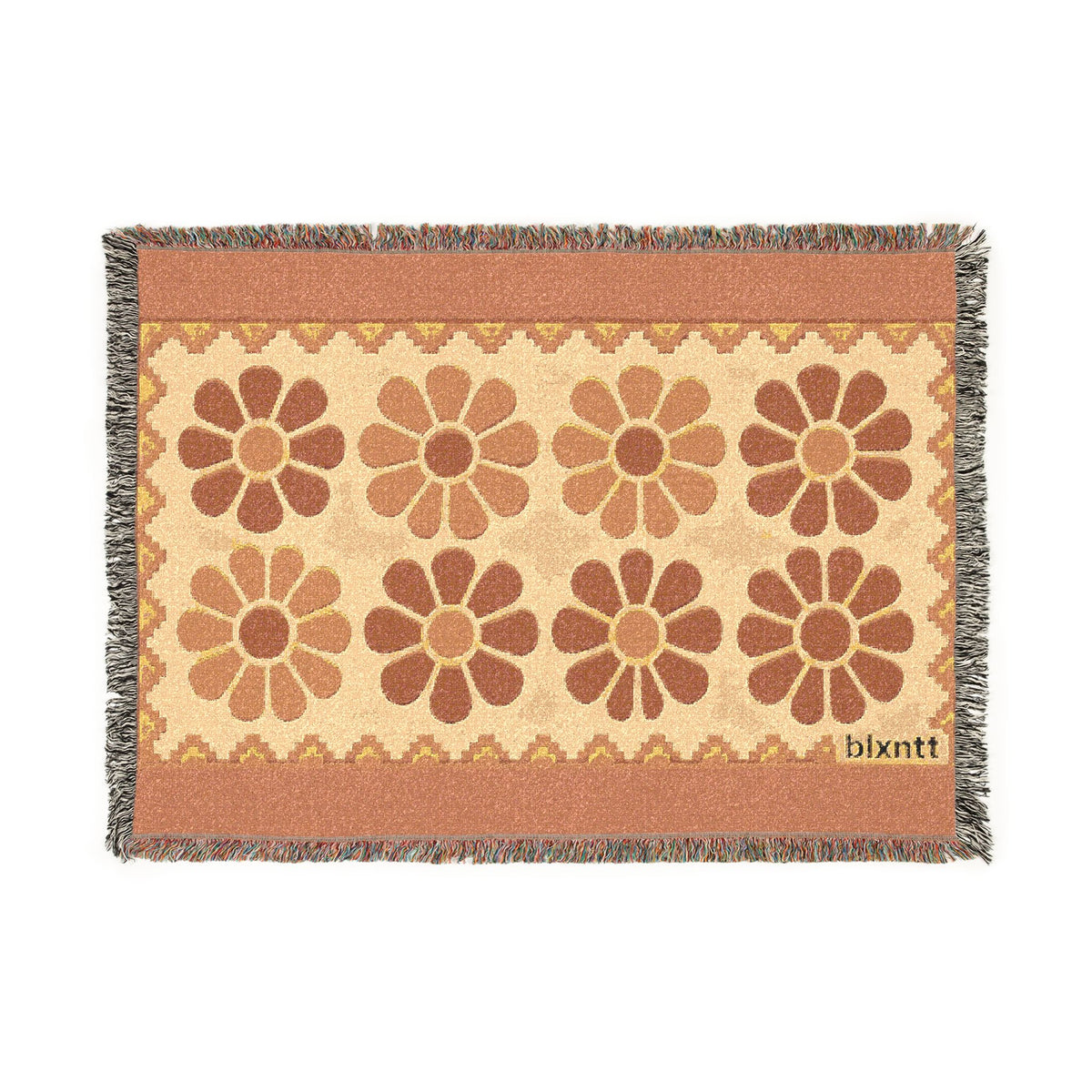 BLXNTT Orange Hippie Woven Blanket #4