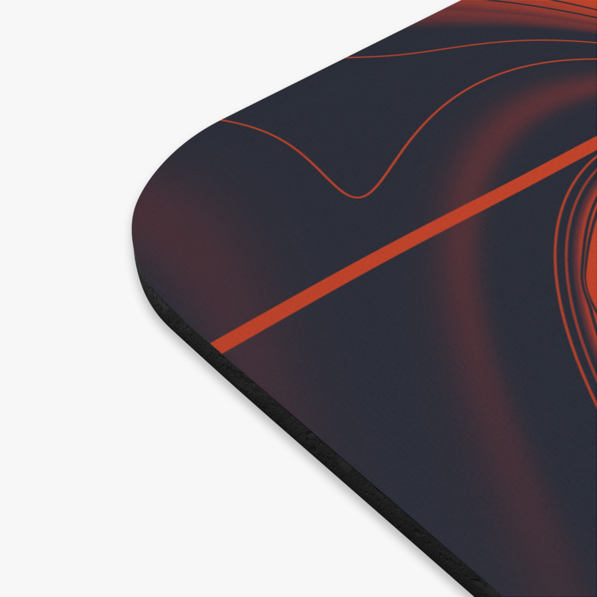 Navy & Orange Trippy Football Mouse Pad