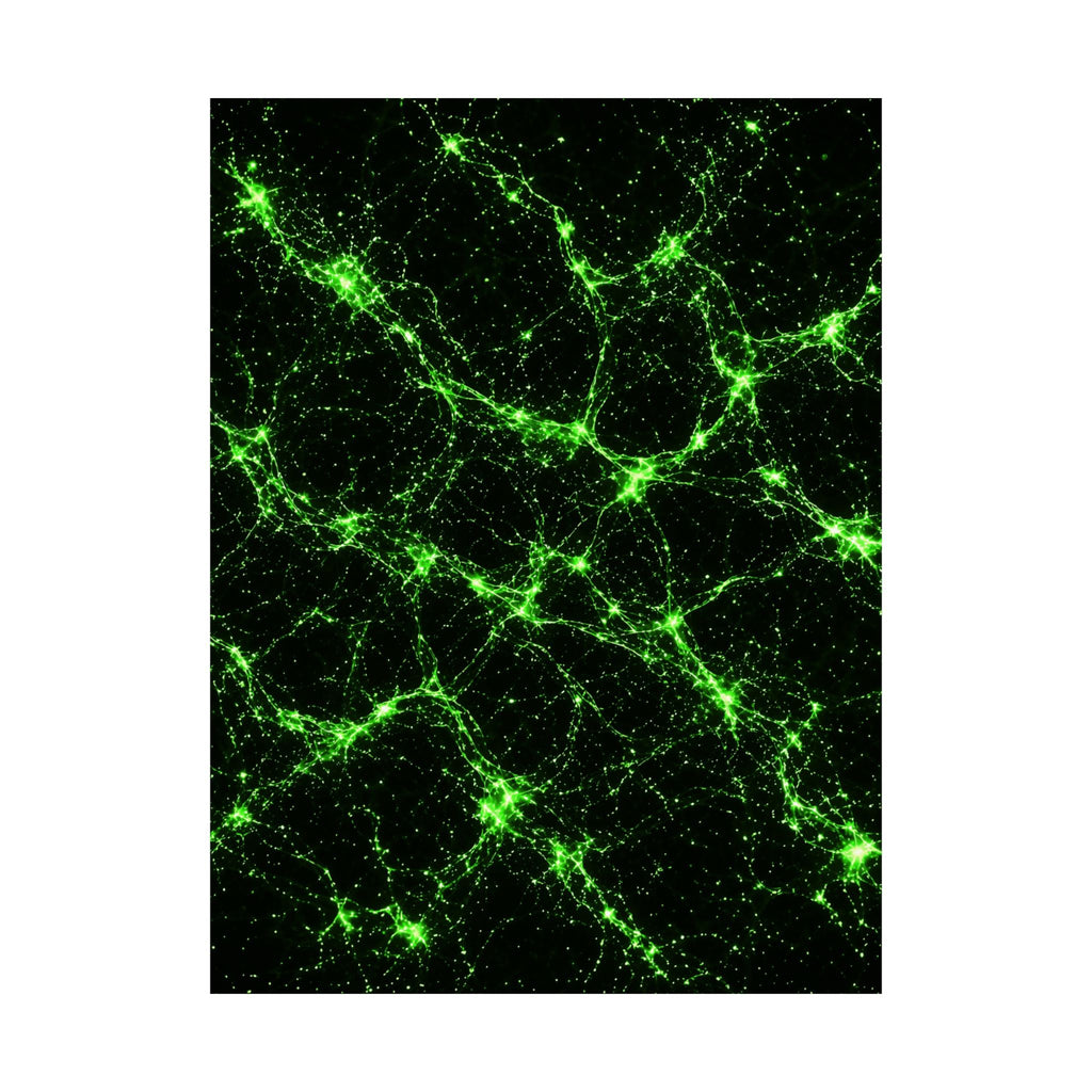 Neon Mycelium - Toxic Lime Poster
