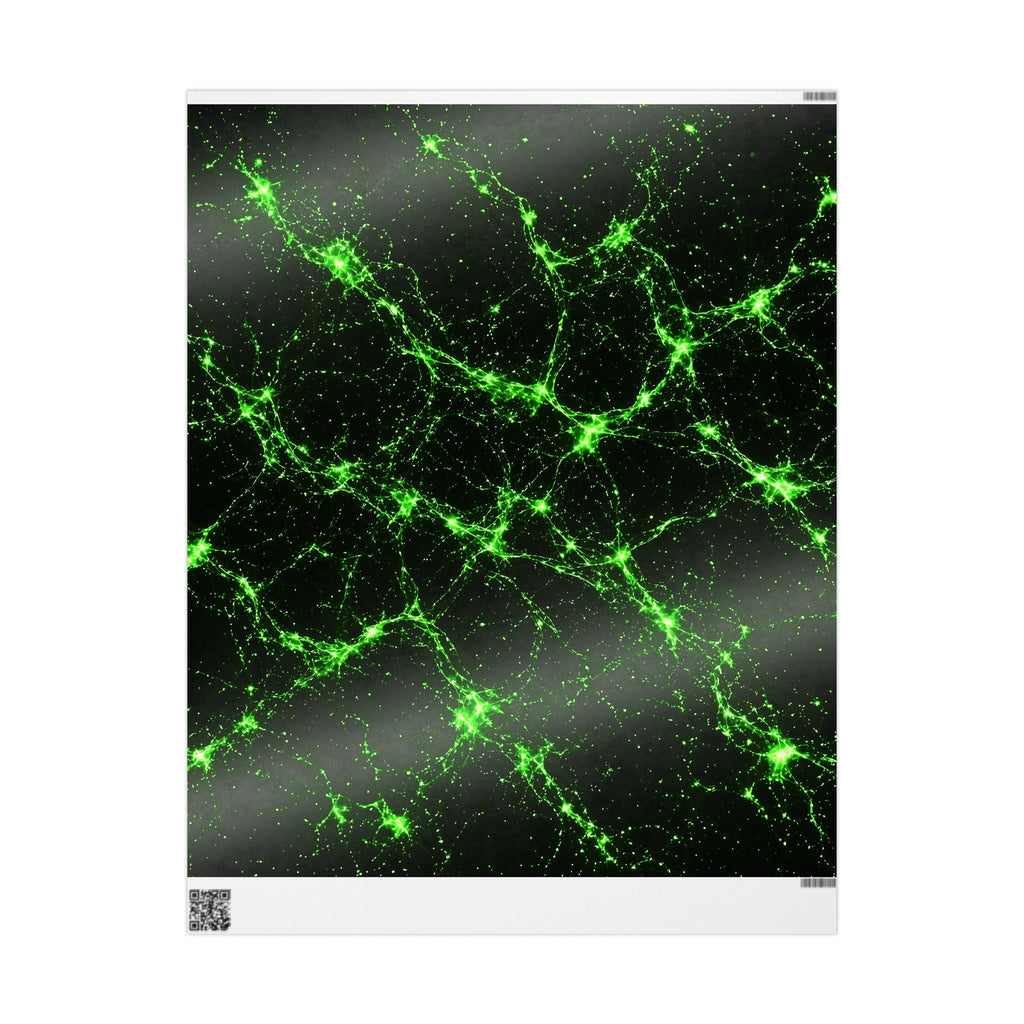 Neon Mycelium - Toxic Lime Wrapping Paper