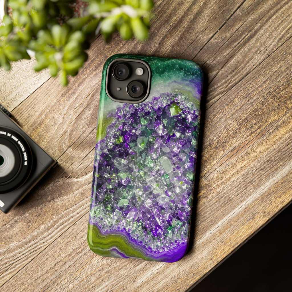 Geode Core - Ruby Emerald Phone Case