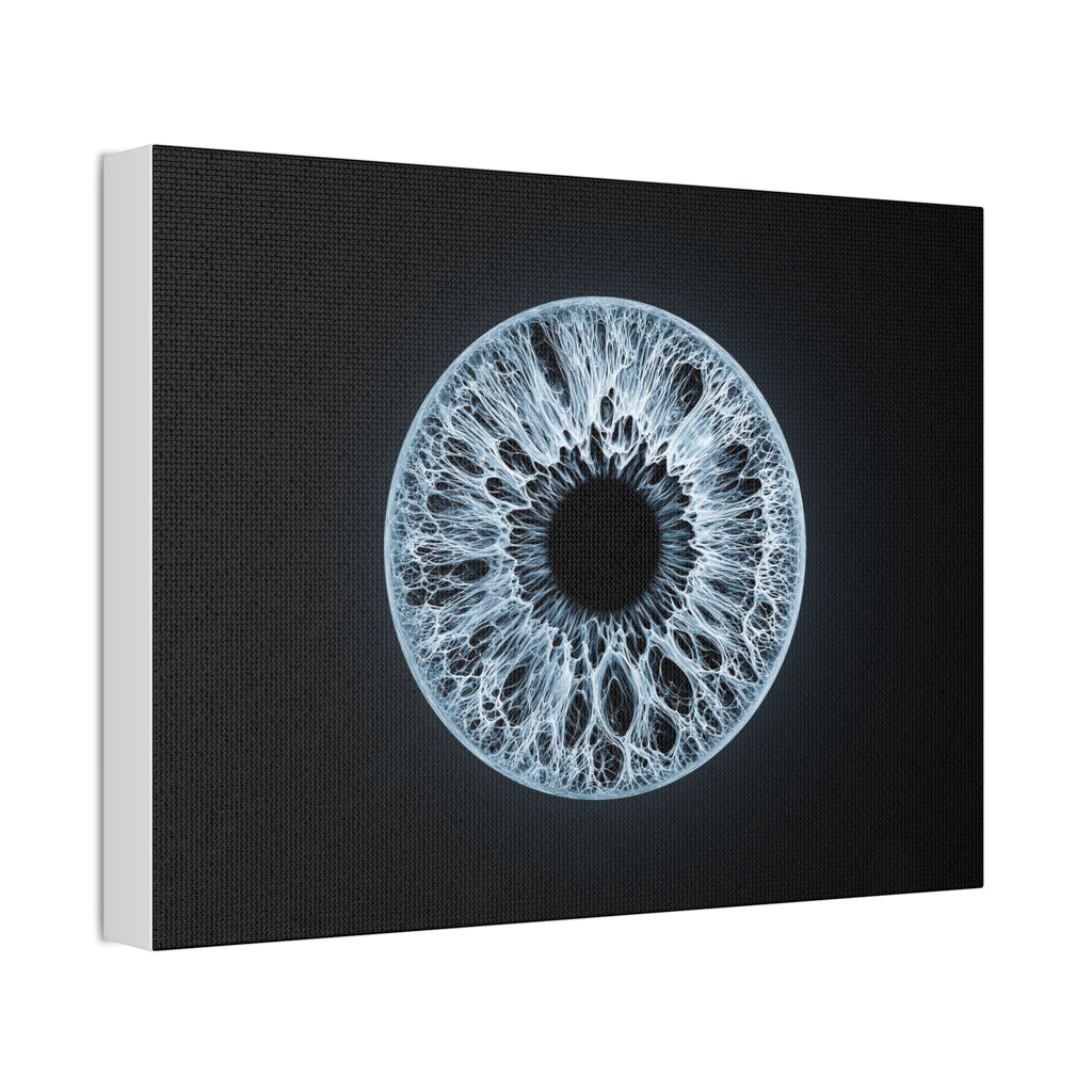 BLXNTT Iris – Lace Web Ice Blue Glossy Canvas