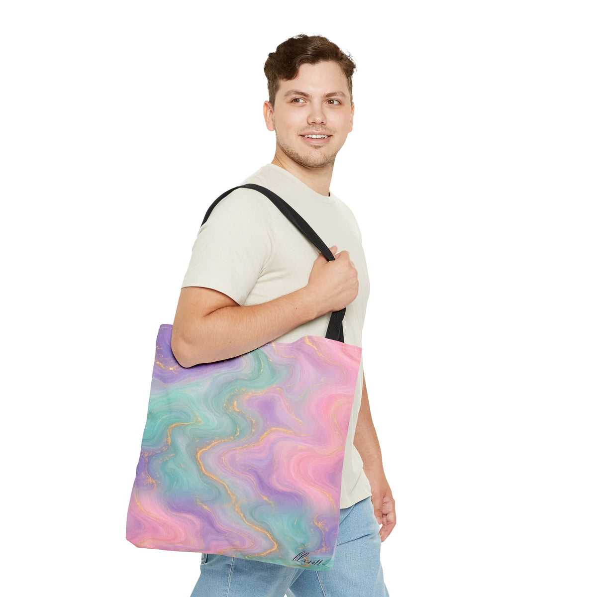 Pastel Marble Tote Bag