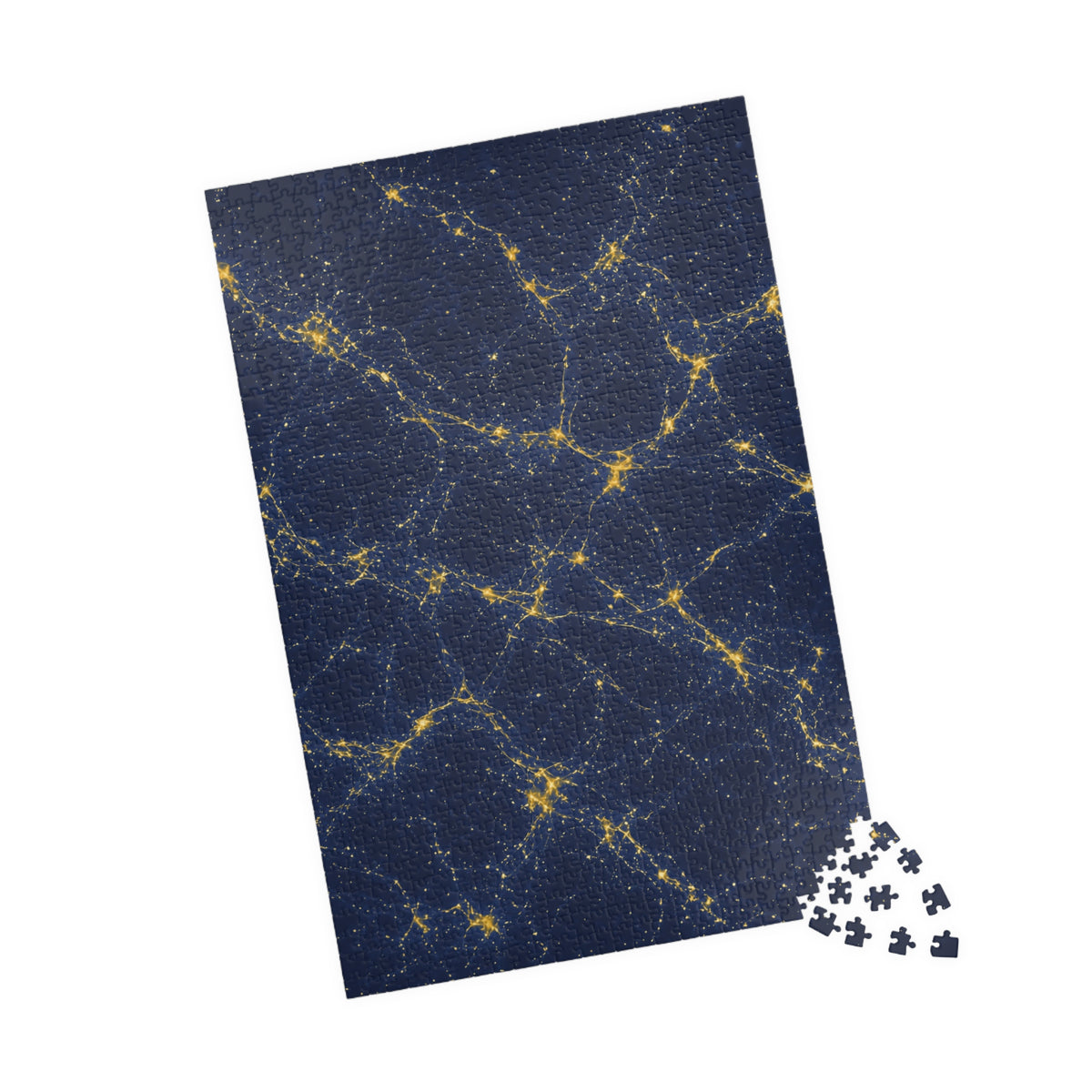 Neon Mycelium - Mustard Navy Jigsaw Puzzle